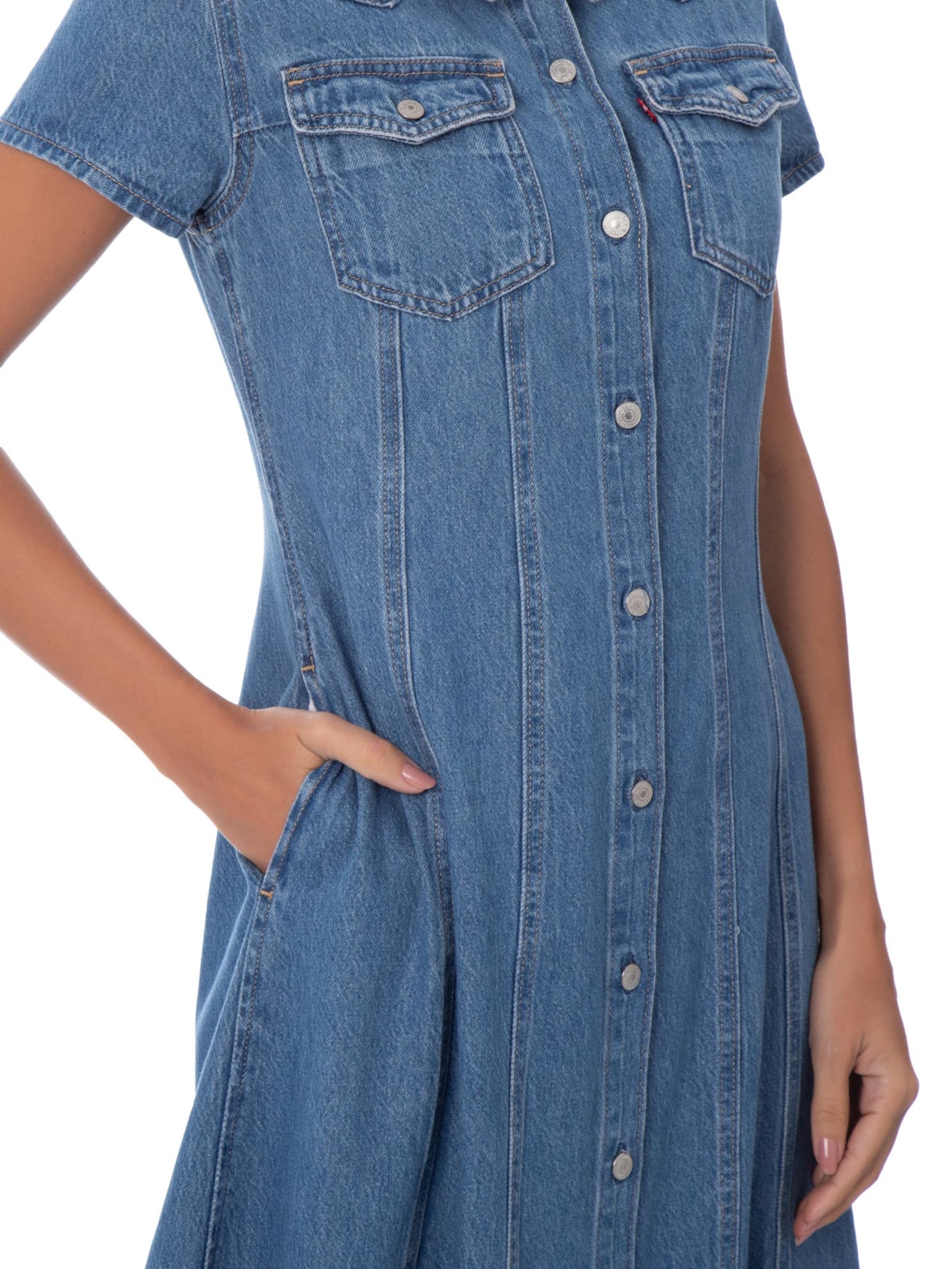 Vestido Midi Fit And Flare Western Dress – Azul Levi's