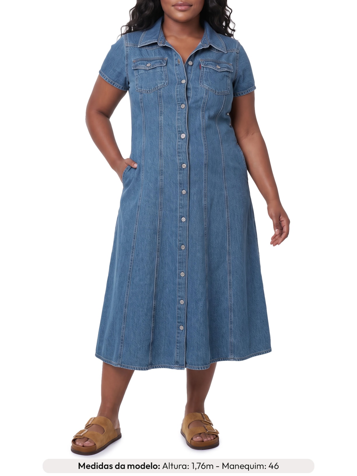 Vestido Midi Fit And Flare Western Dress – Azul Levi's