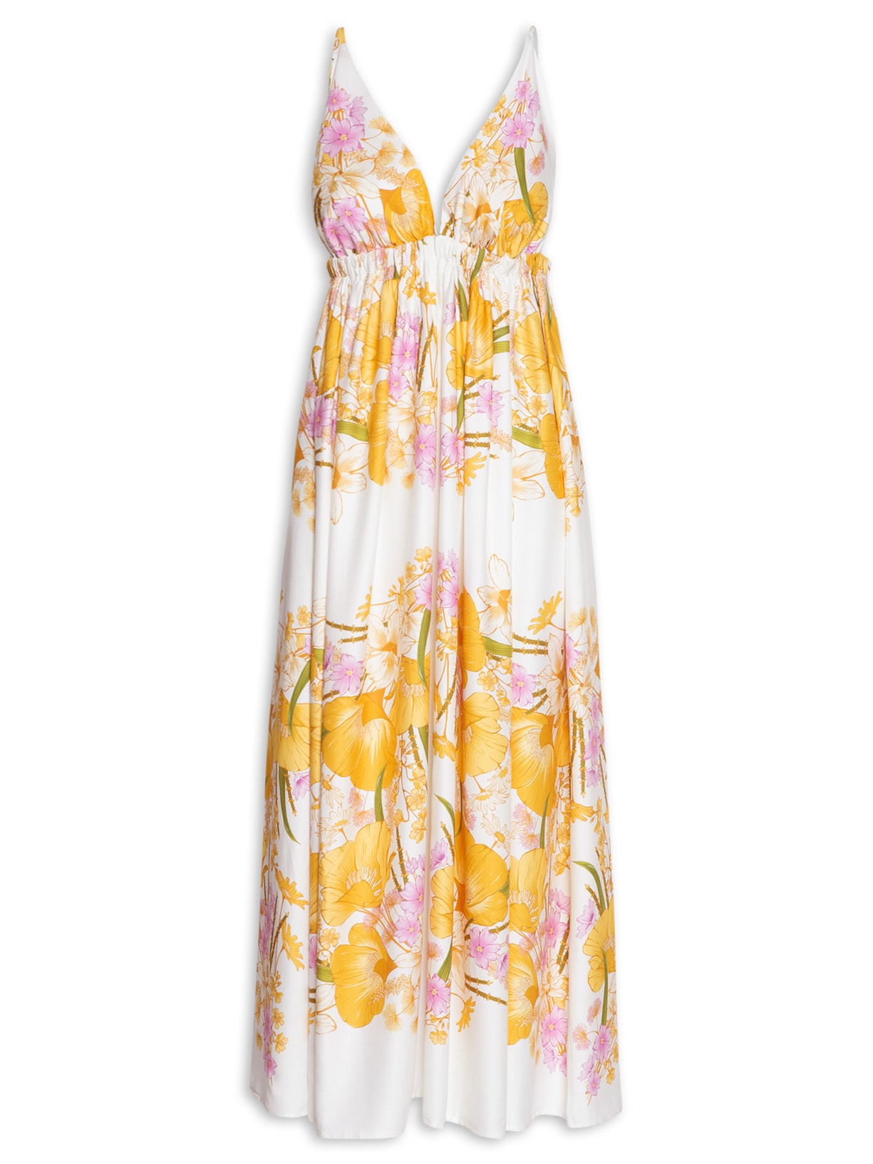 Vestido Midi Flor Do Campo - Off White