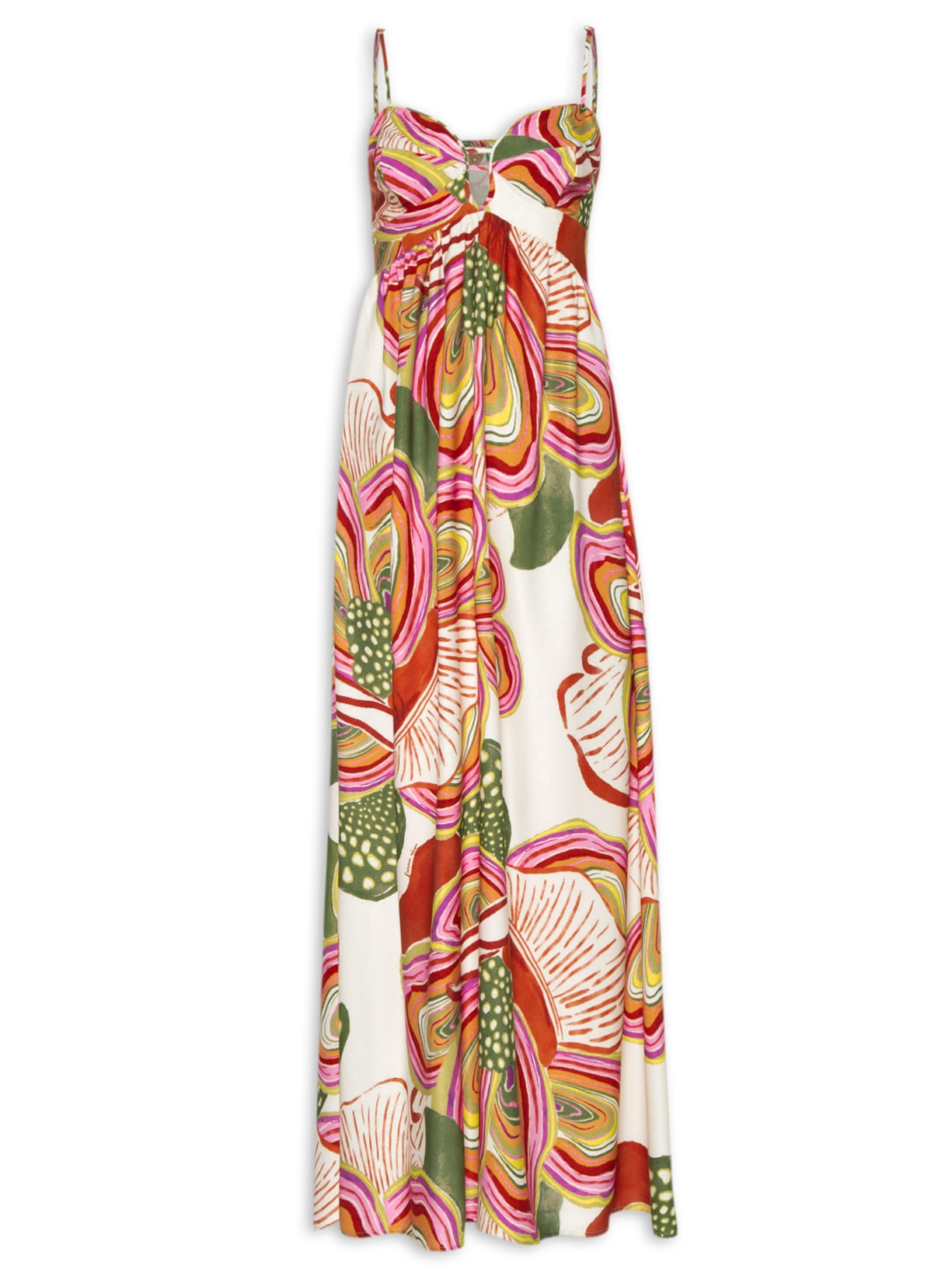 Vestido Midi Flor Do Mar - Verde