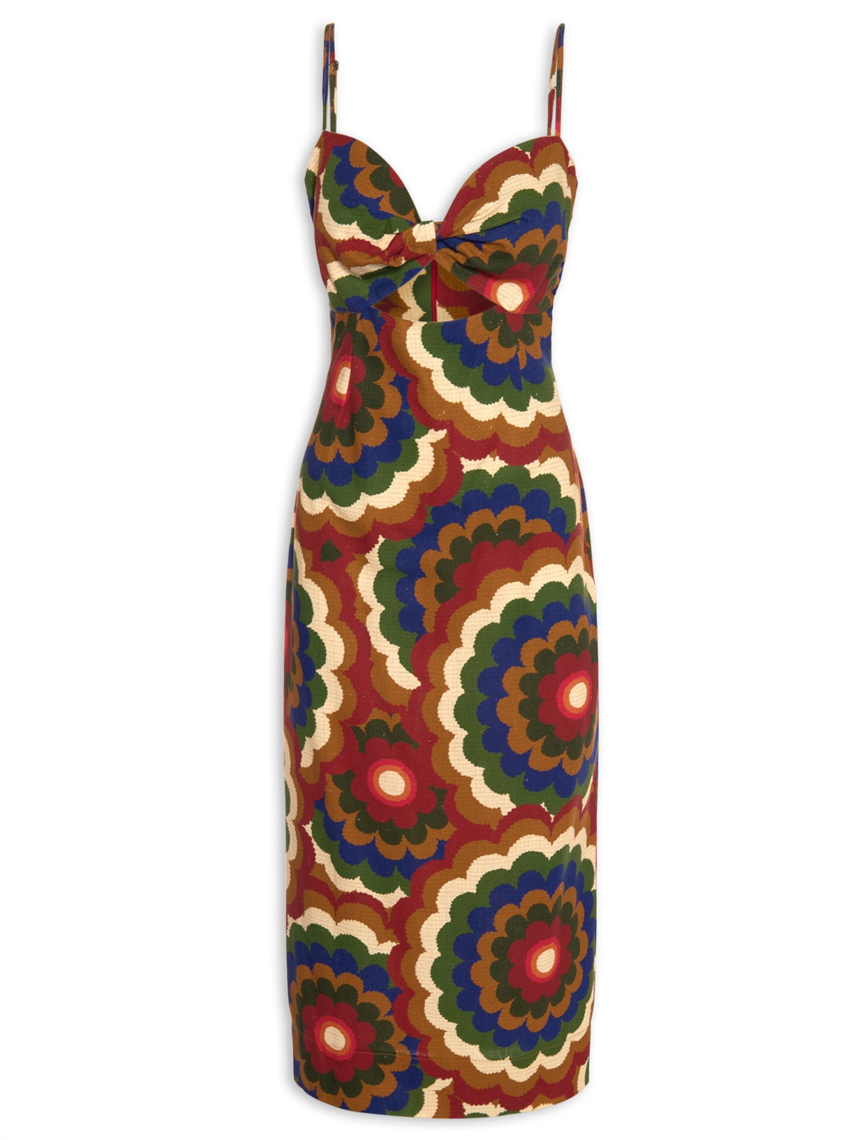 Vestido Midi Flora - Vinho