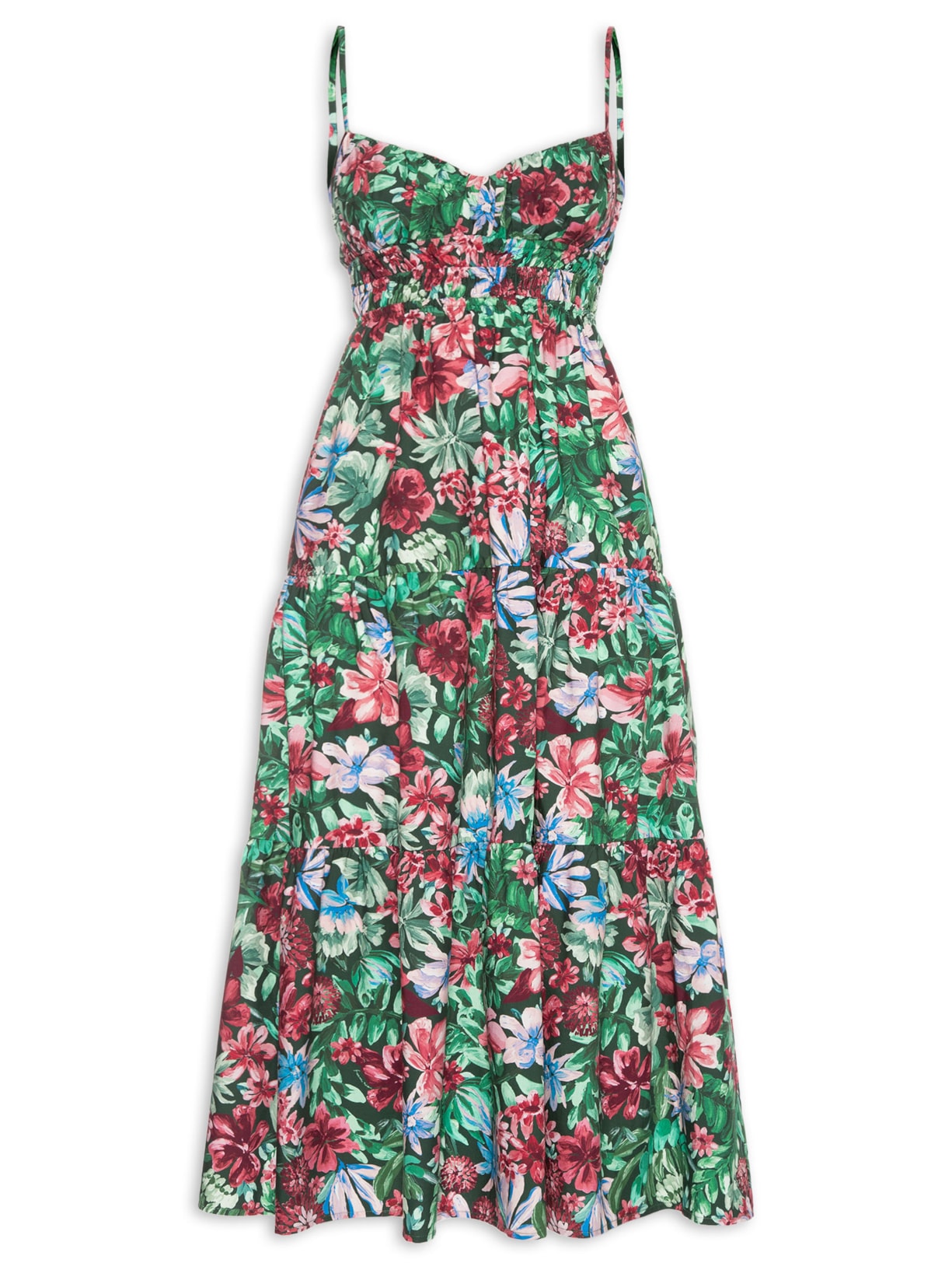Vestido Midi Florabela Verde Farm