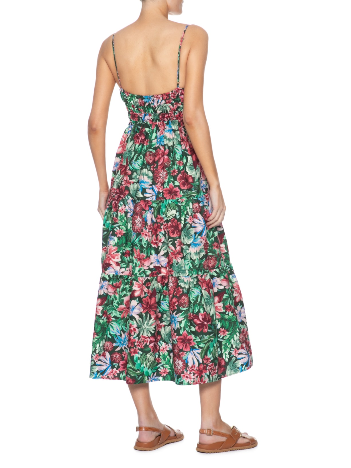 Vestido Midi Florabela Verde Farm