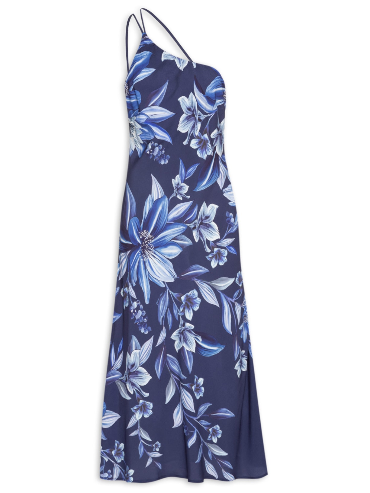Vestido Midi Floral Tati - Azul