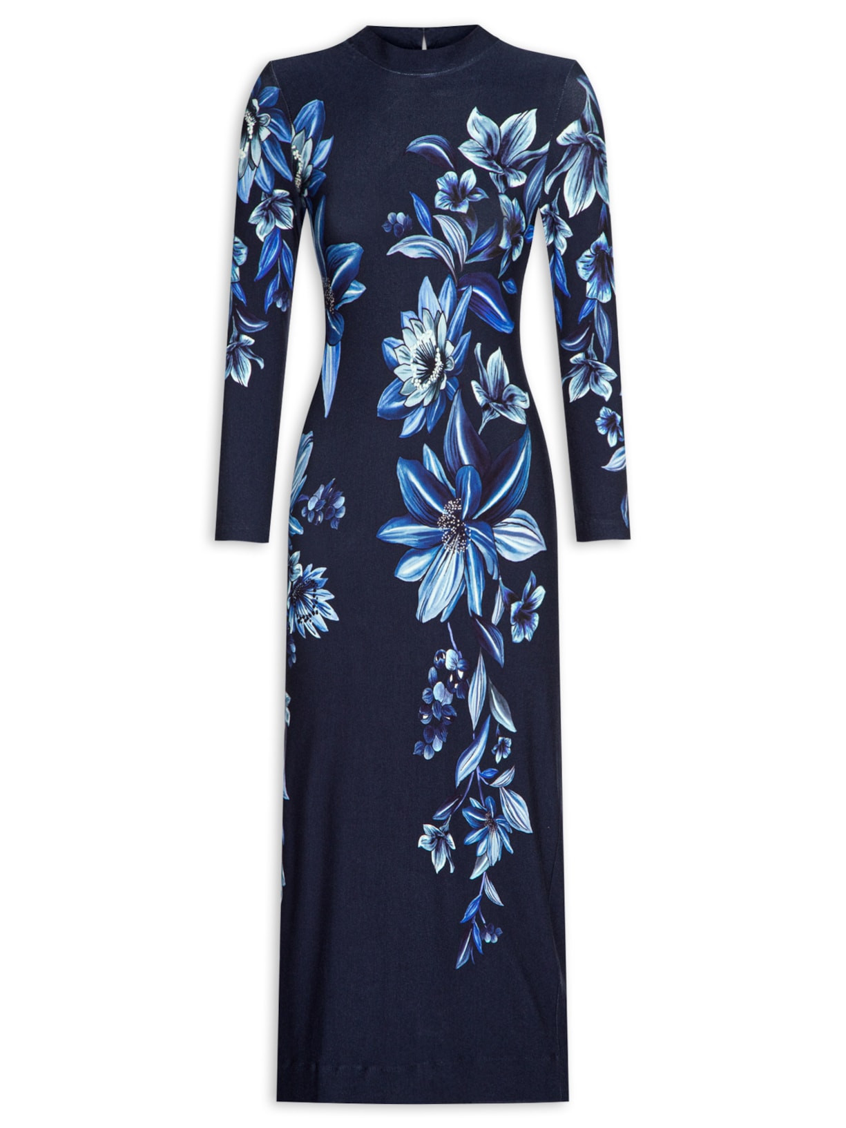 Vestido Midi Floral Tati - Azul