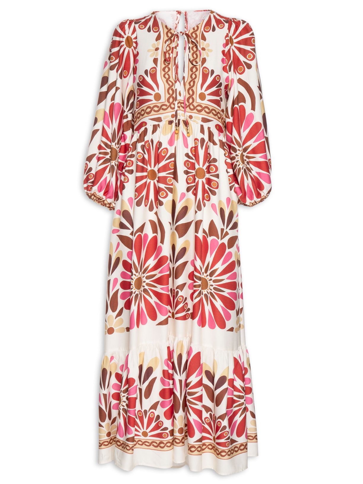 Vestido Midi Florejo - Bege