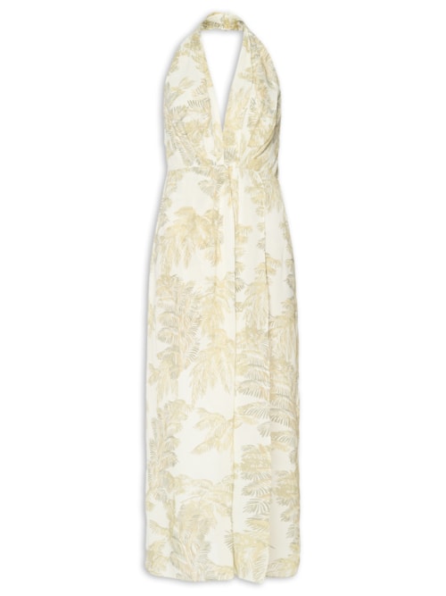 Vestido Midi Folhagem Plumes - Verde