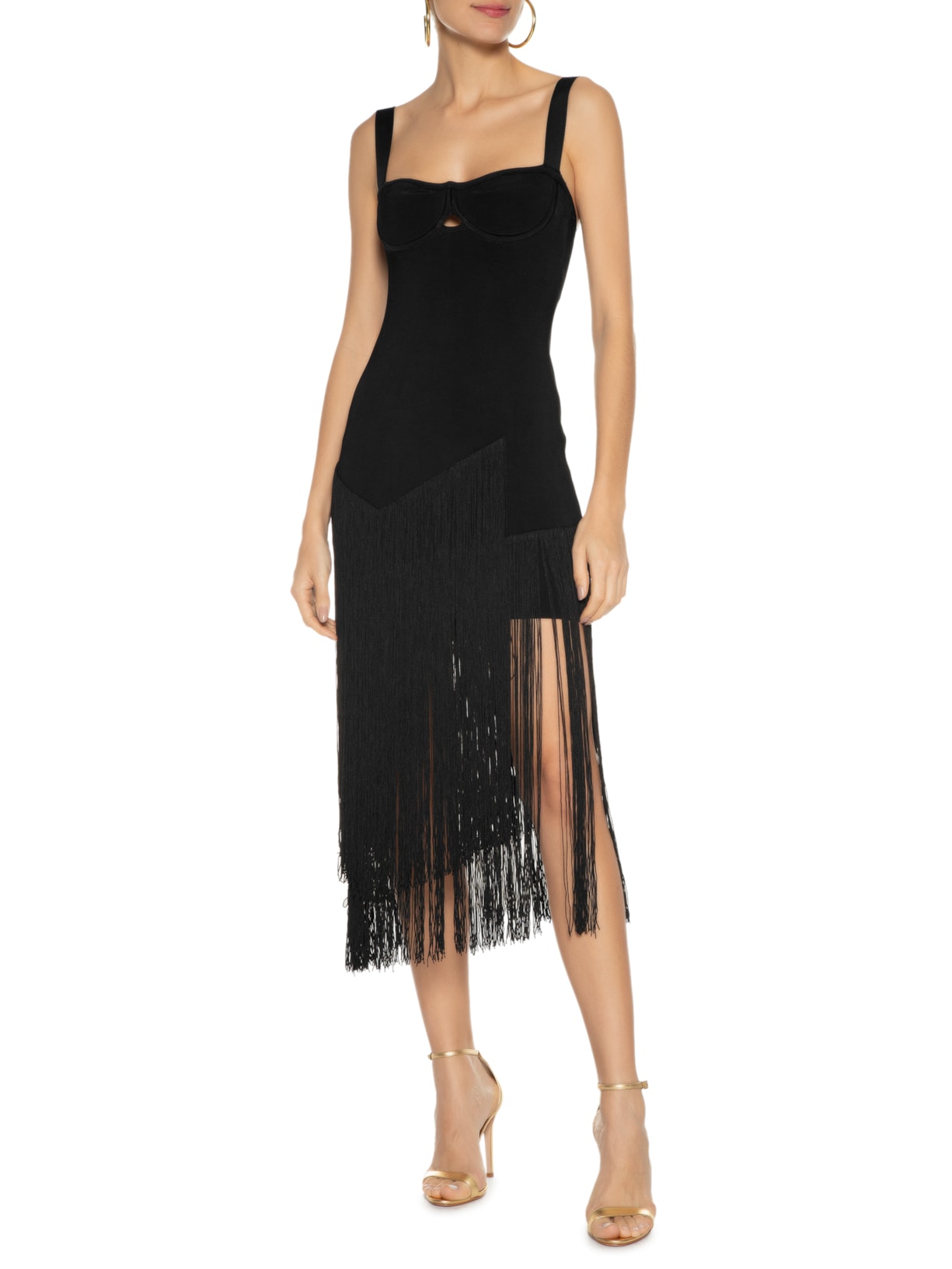 Vestido Midi Francesca Preto Bo.bô