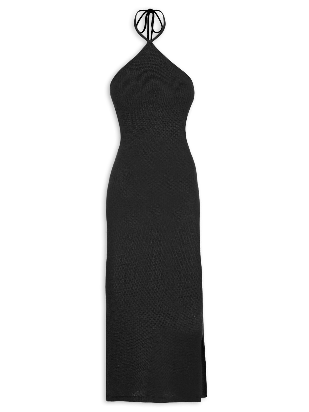 Vestido Midi Frente única - Preto