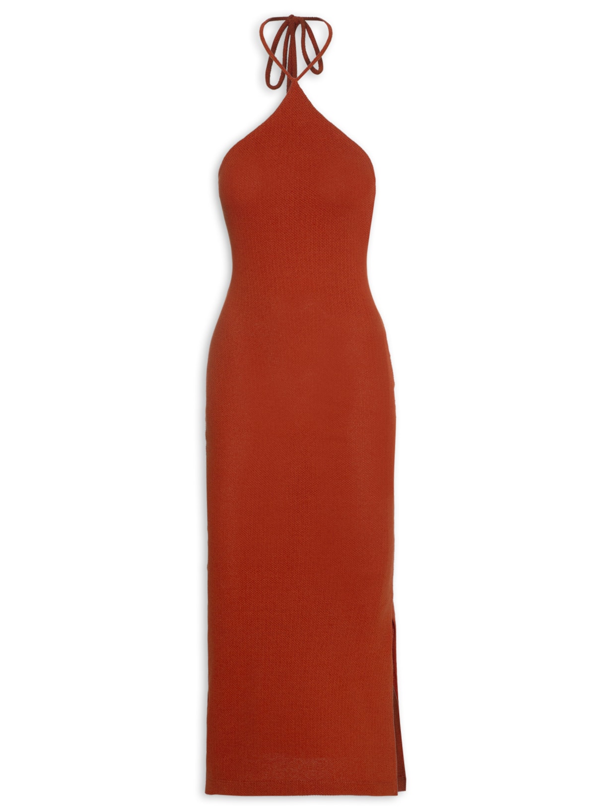 Vestido Midi Frente única - Vermelho