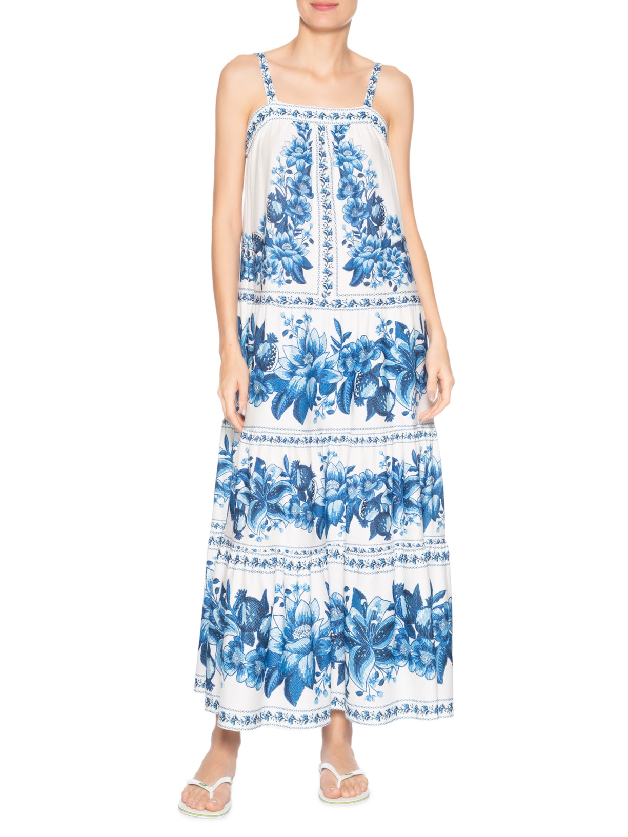 Vestido Midi Fruta De Verão Branco Farm
