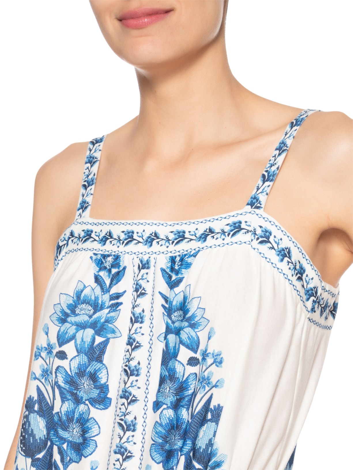 Vestido Midi Fruta De Verão Branco Farm
