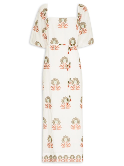 Vestido Midi Garden V26 - Branco