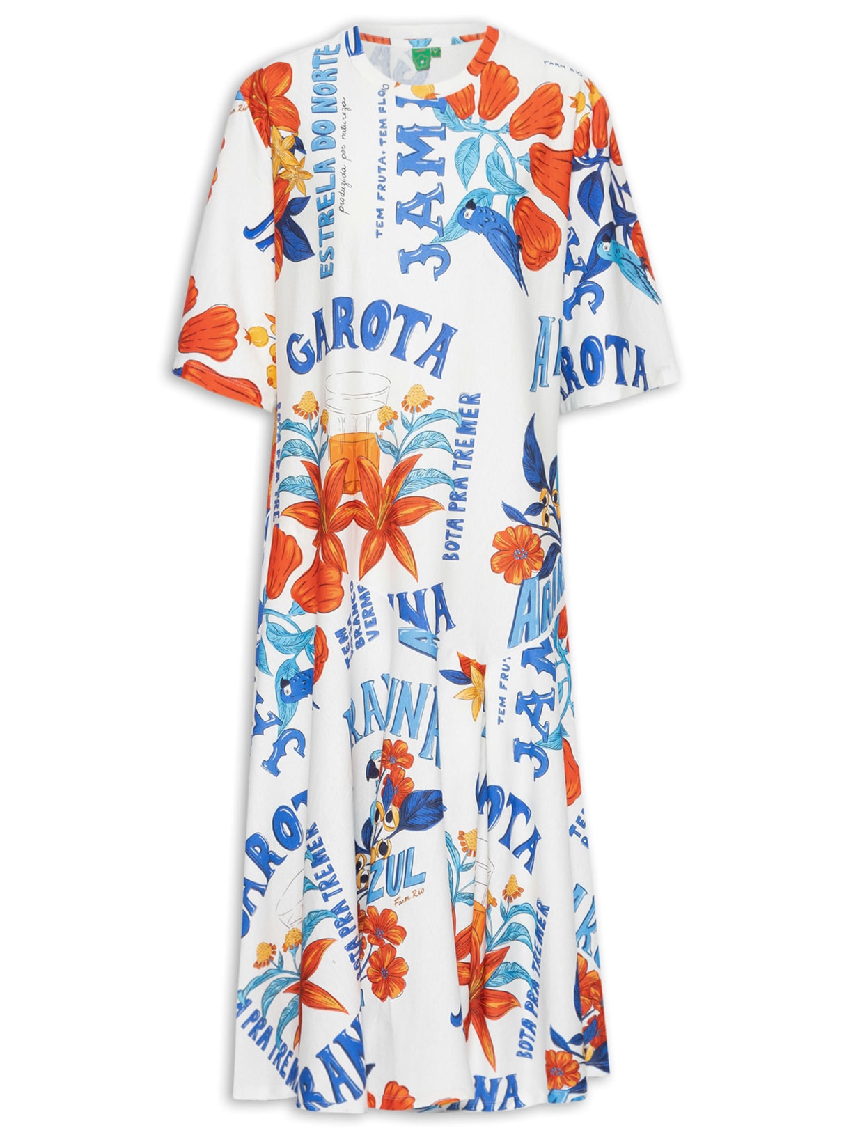 Vestido Midi Garota Jamburana - Azul