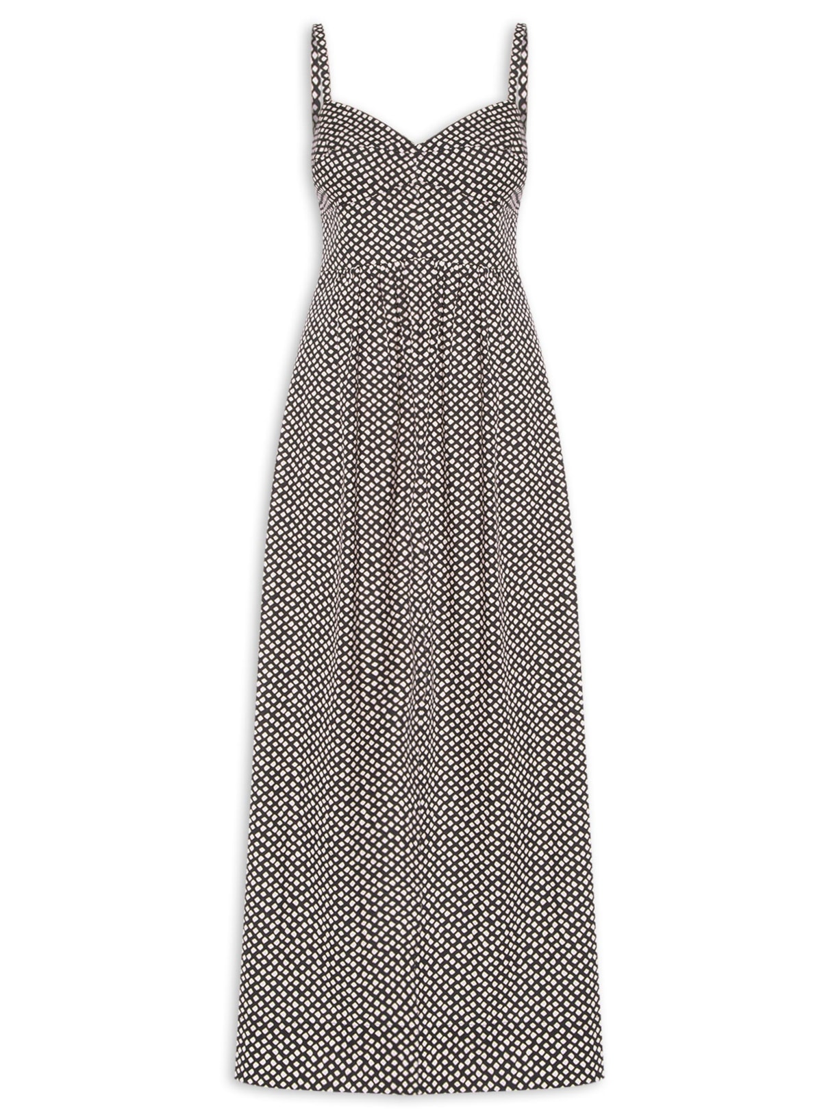 Vestido Midi Geo Starlight - Preto