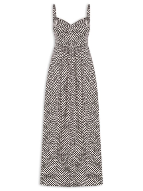 Vestido Midi Geo Starlight - Preto