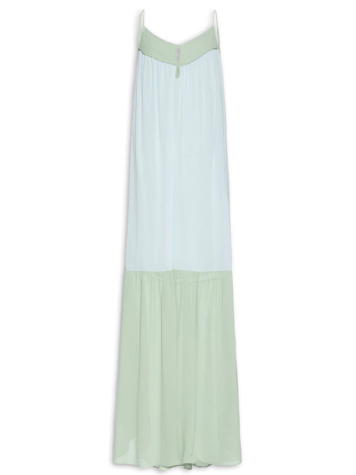 Vestido Midi GGT Bicolor Gota - Verde