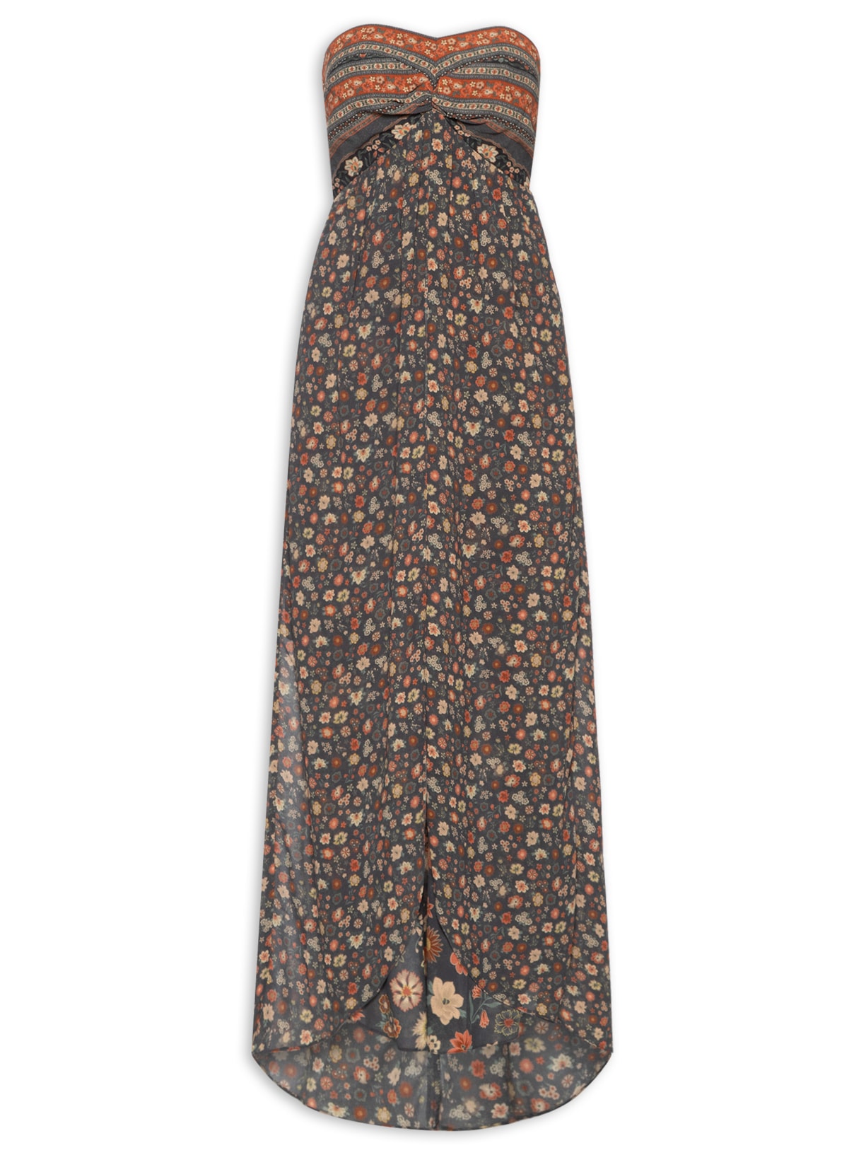 Vestido Midi GGT Est Valentine Liberty - Azul