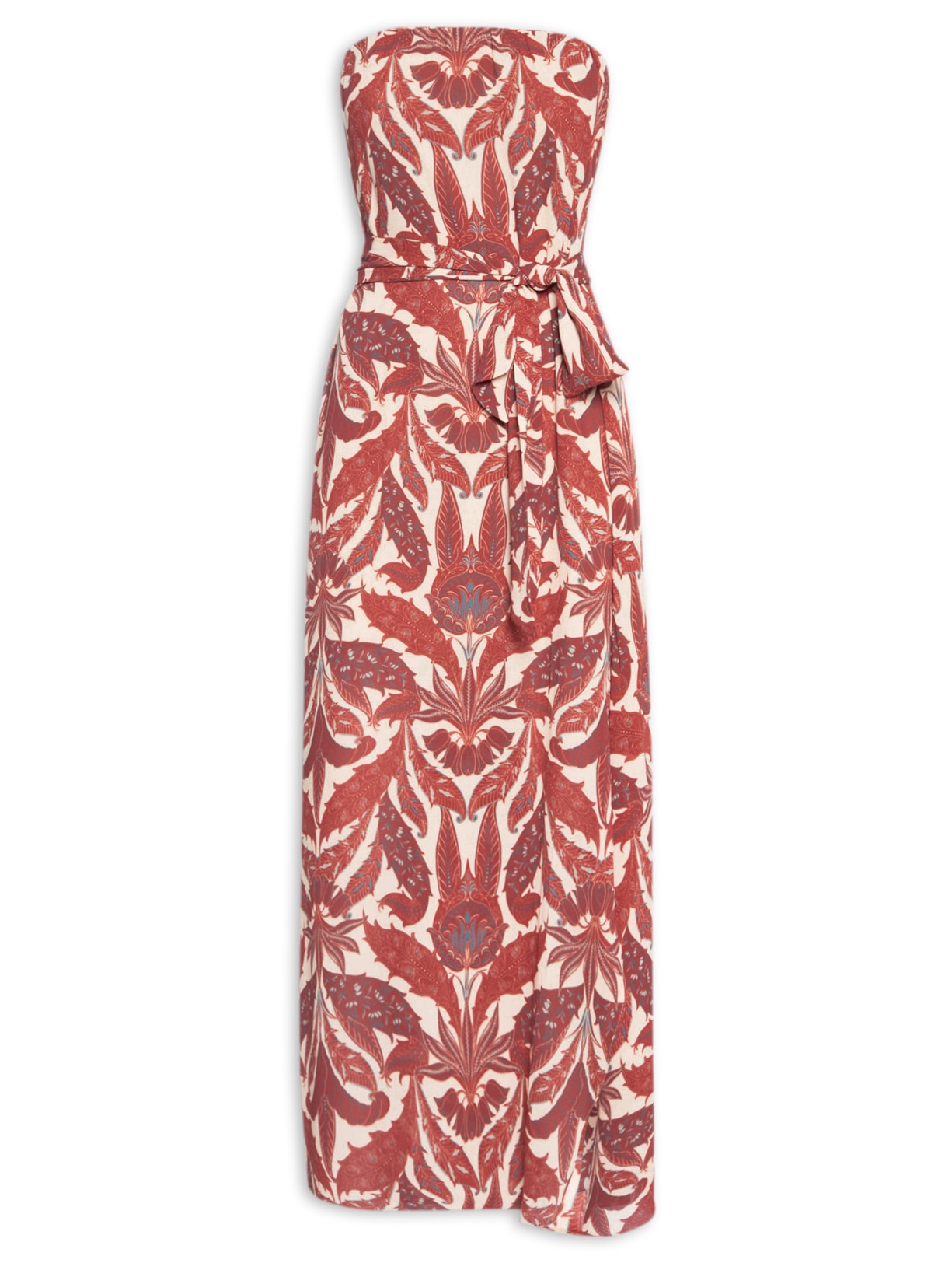 Vestido Midi GGT Estampa Aisha - Vermelho