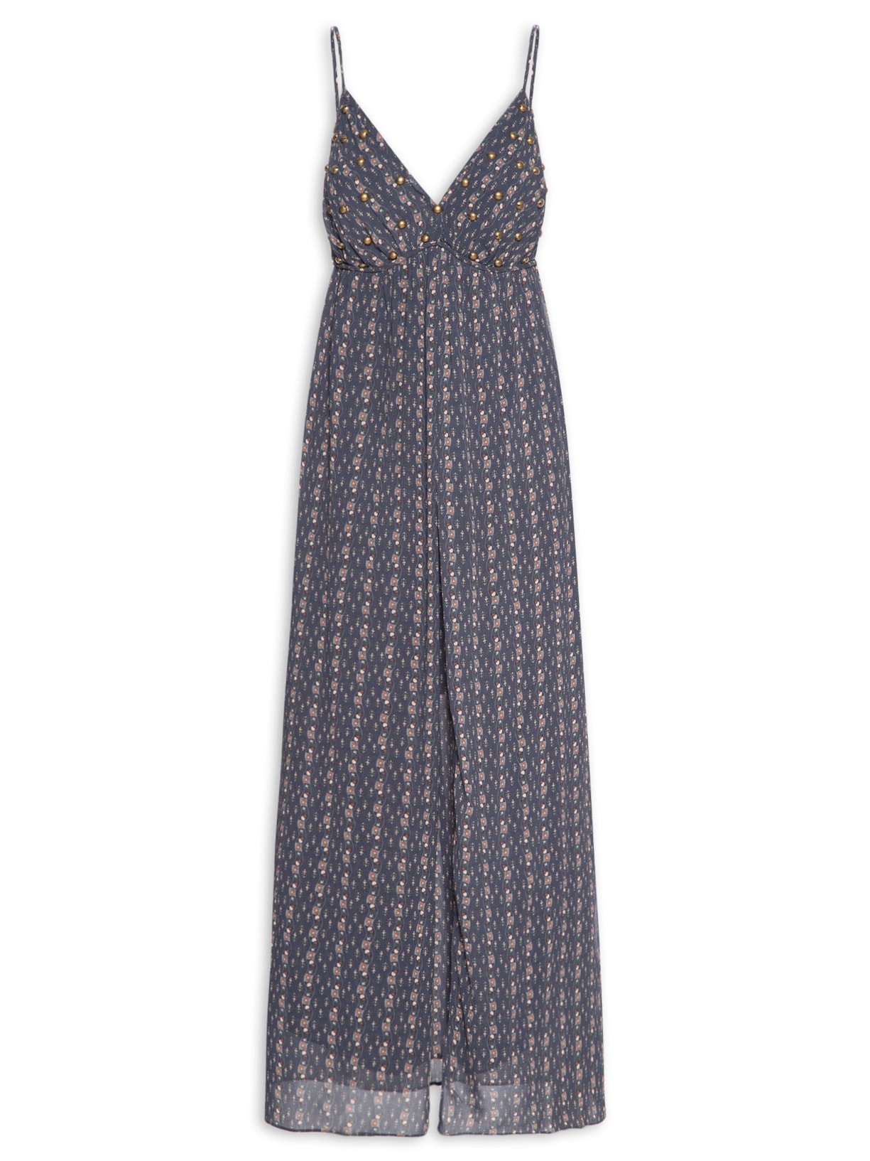 Vestido Midi GGT Estampa Tiny - Azul