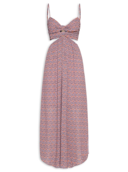 Vestido Midi GGT Estampa Tuk - Roxo