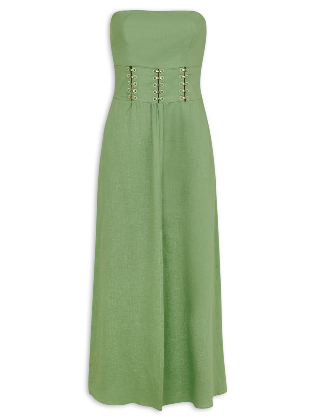 Vestido Midi Greta Detalhe - Verde