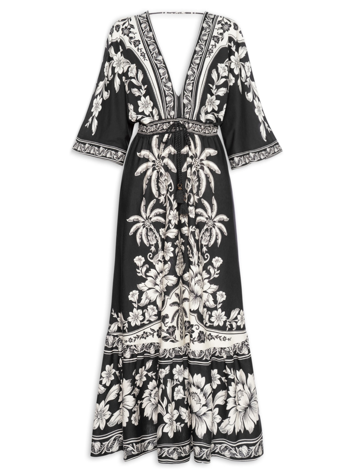 Vestido Midi Guanacaste Preto Farm