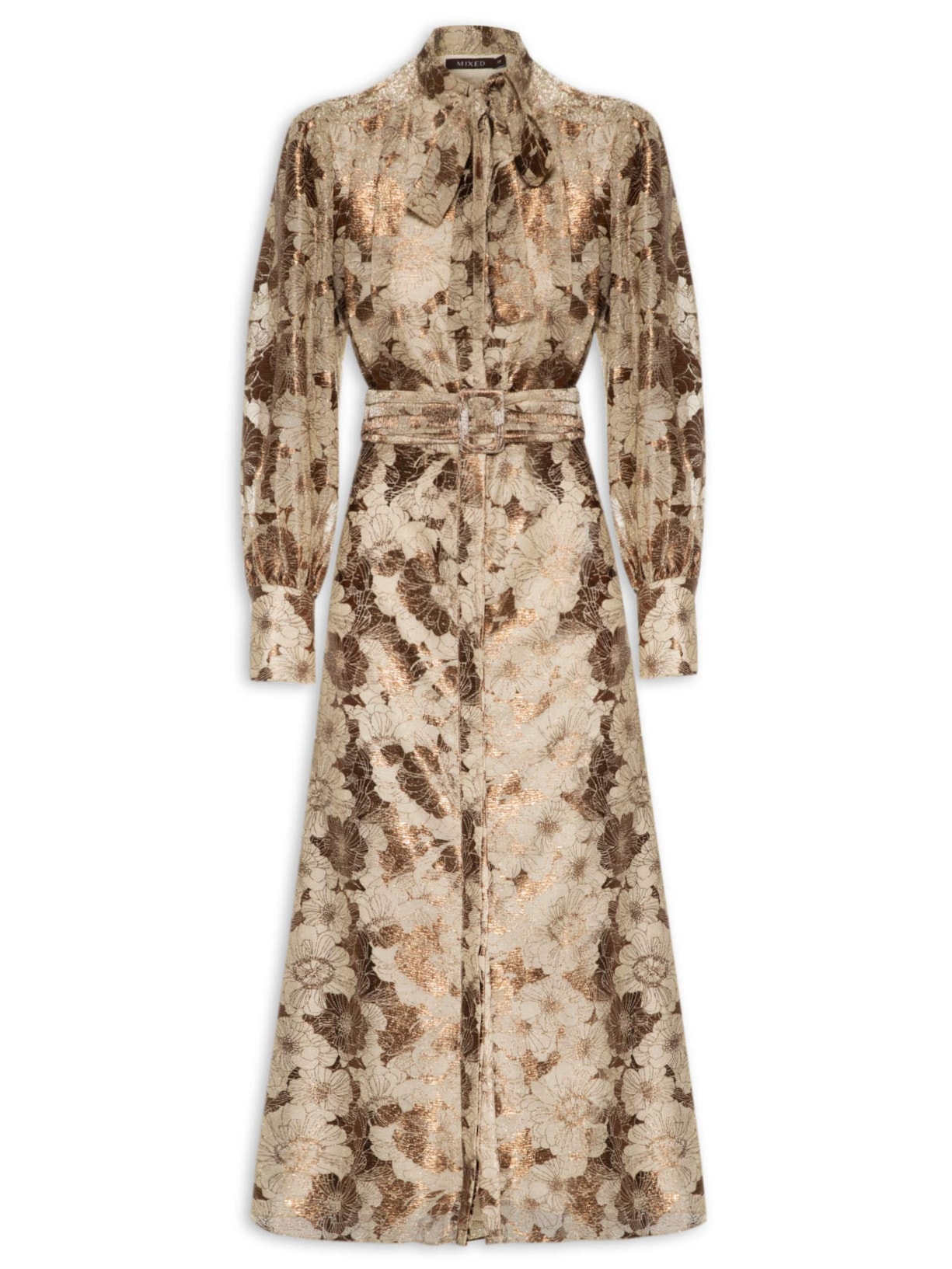 Vestido Midi Gwyne - Dourado