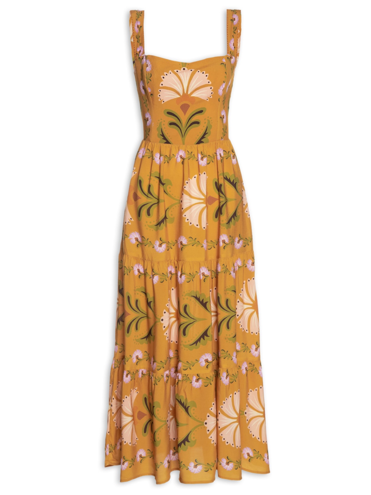 Vestido Midi Helena - Amarelo