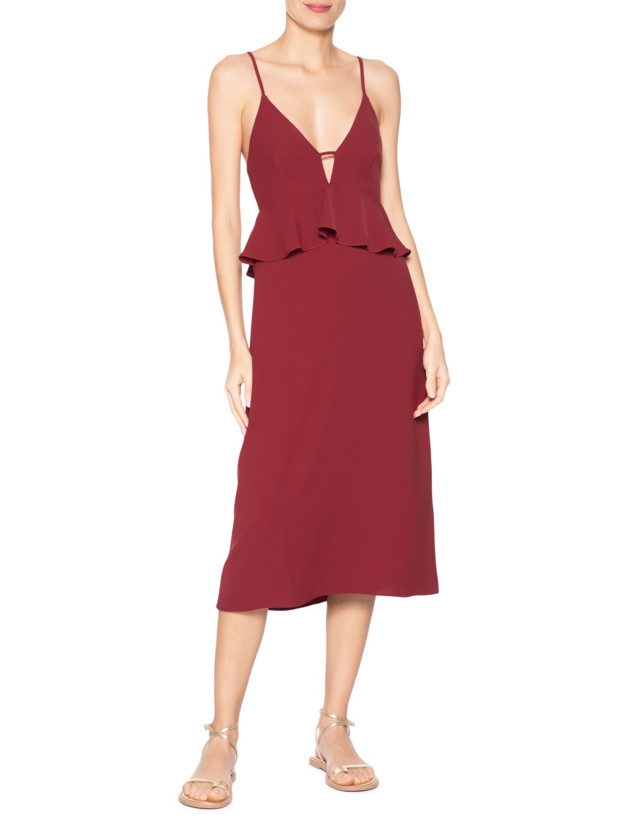 Vestido Midi Iara Vermelho Le Lis