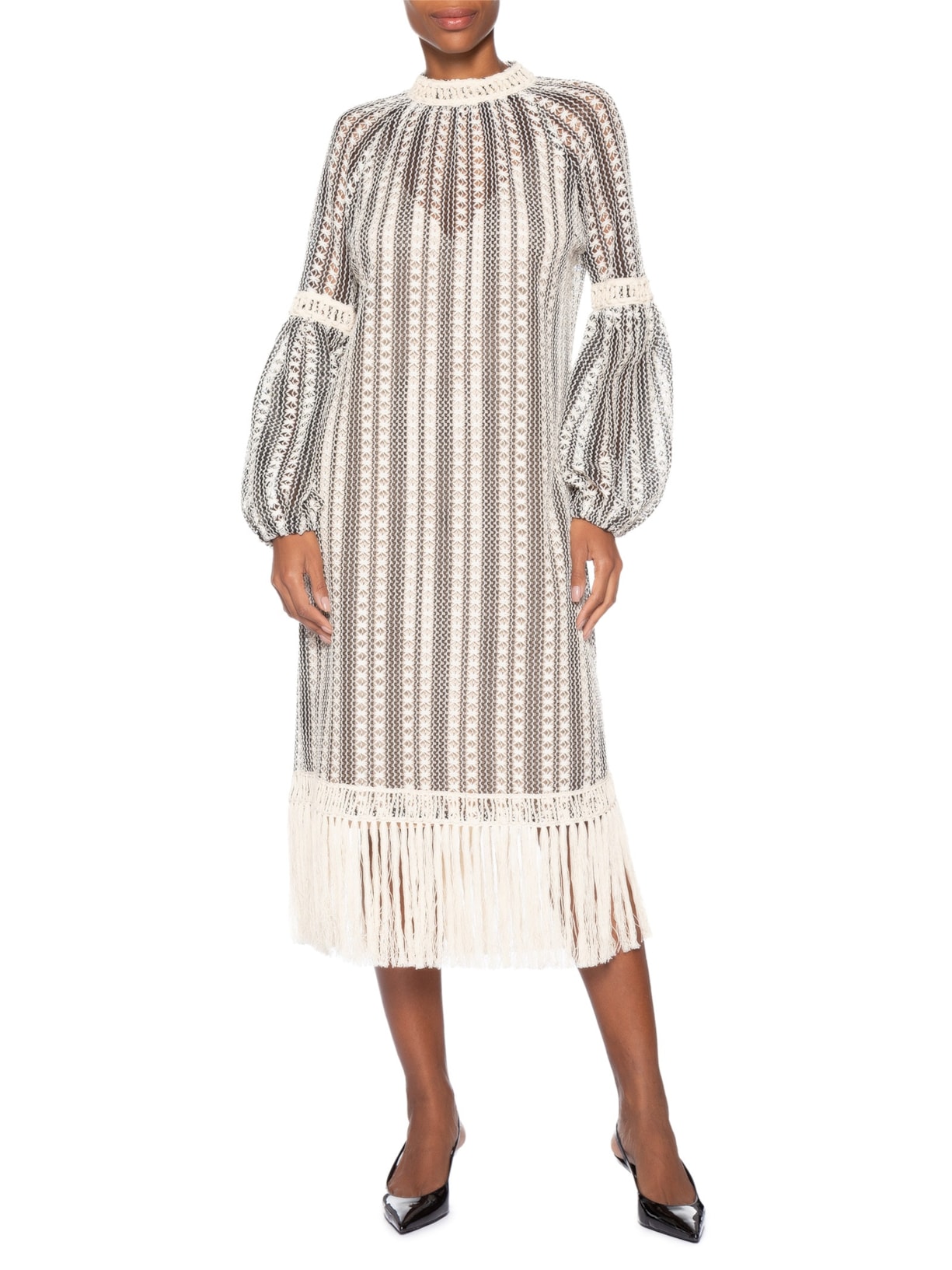 Vestido Midi Ilde V27 Preto Mixed