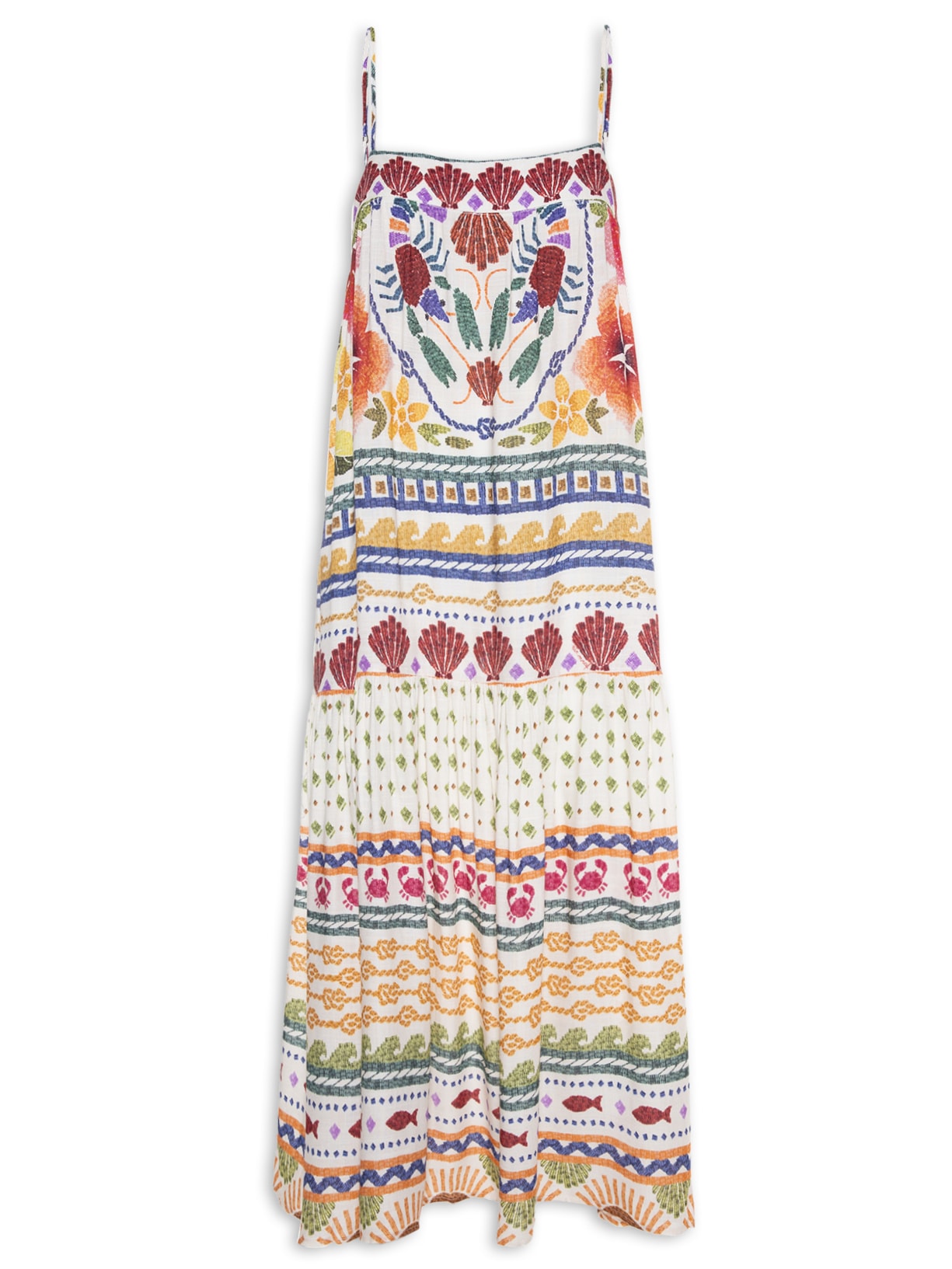 Vestido Midi Ilha Do Sal - Off White