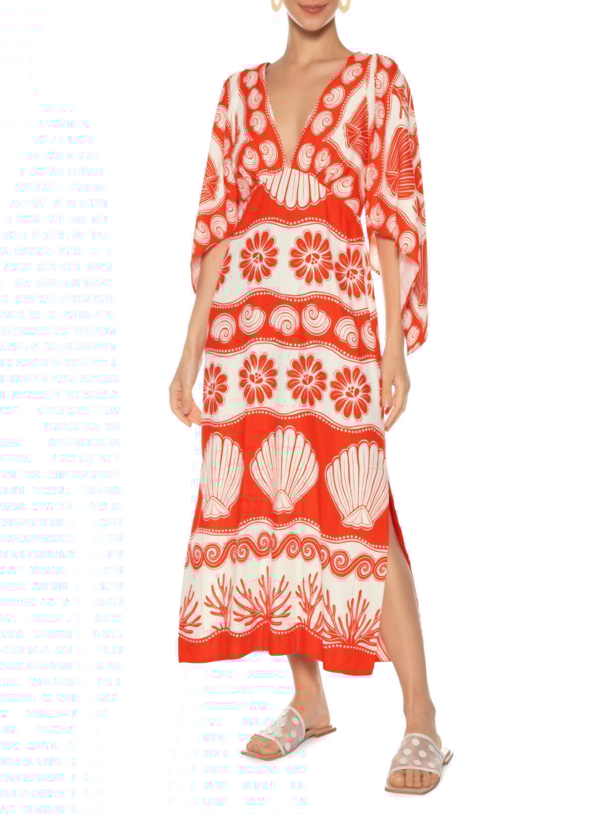 Vestido Midi Ilheus Vermelho Farm