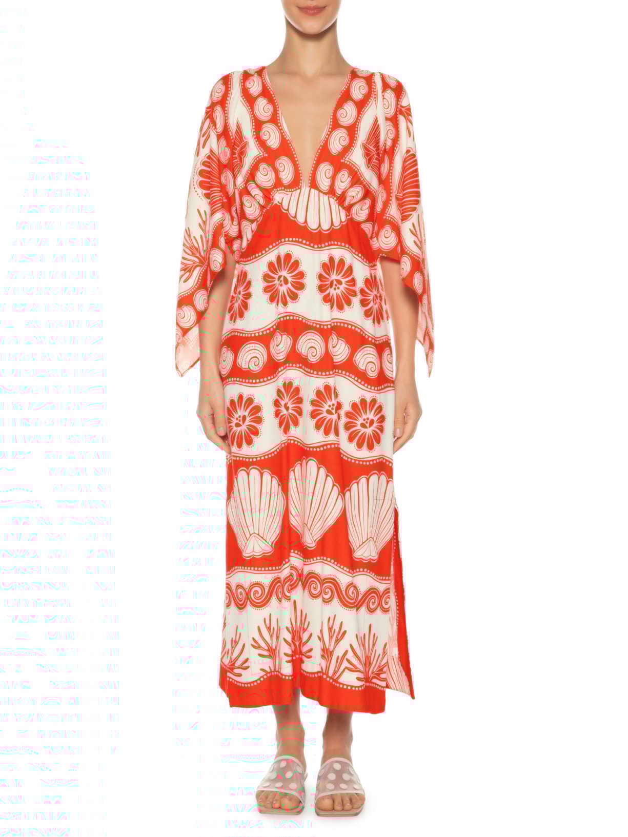 Vestido Midi Ilheus Vermelho Farm