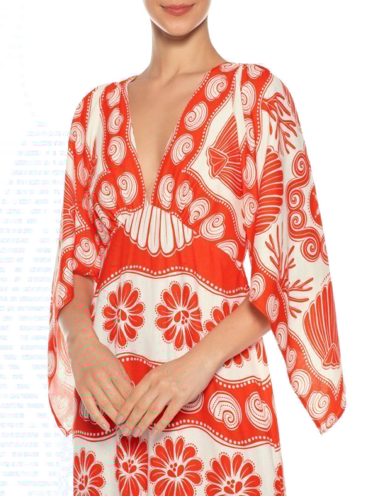 Vestido Midi Ilheus Vermelho Farm