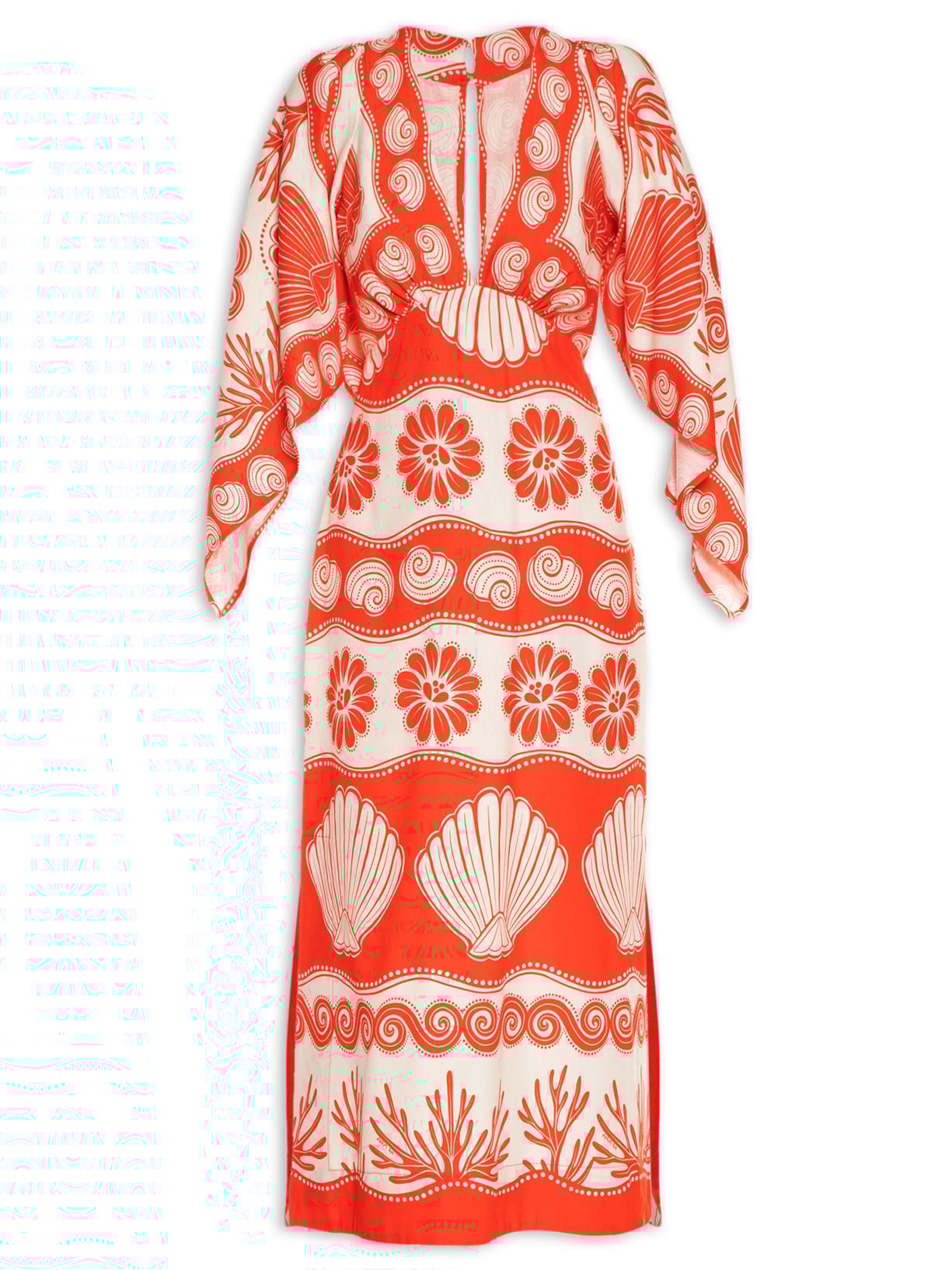 Vestido Midi Ilheus Vermelho Farm