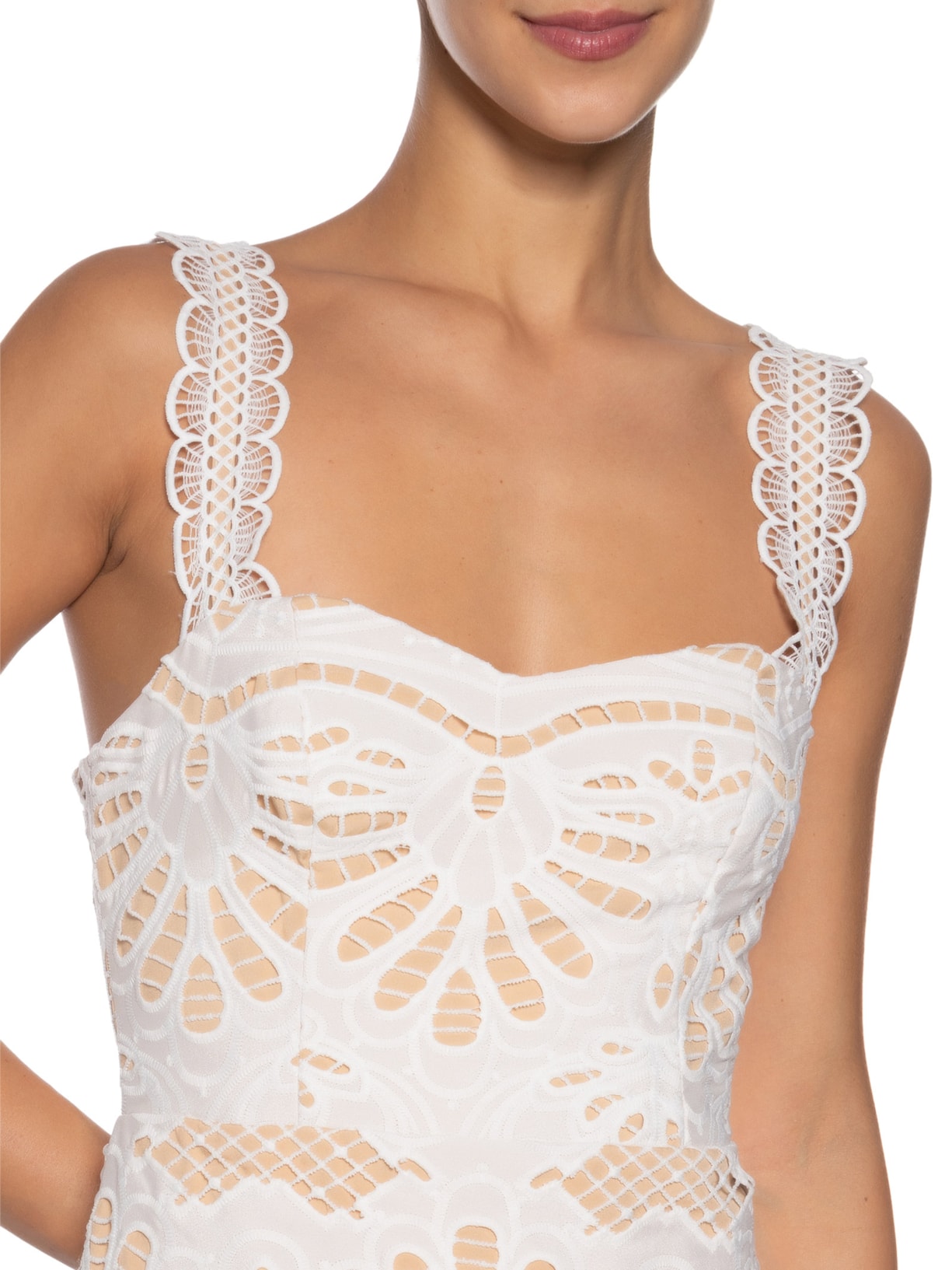 Vestido Midi Isabele Laise Branco Fabulous Agilitá
