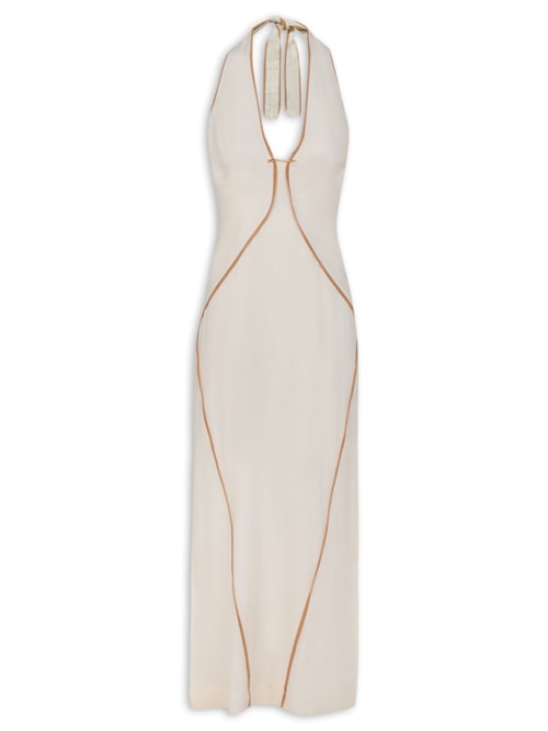 Vestido Midi Iva Detalhe - Branco