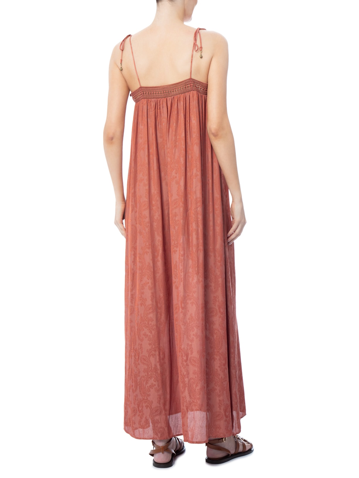 Vestido Midi Jacquard Cachemiere Rosa Maria Filó