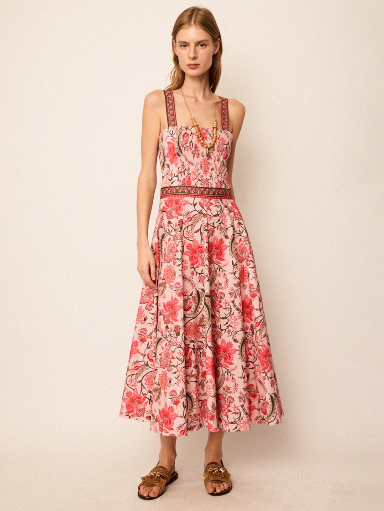 Vestido Midi Jaipur Rosa Mixed