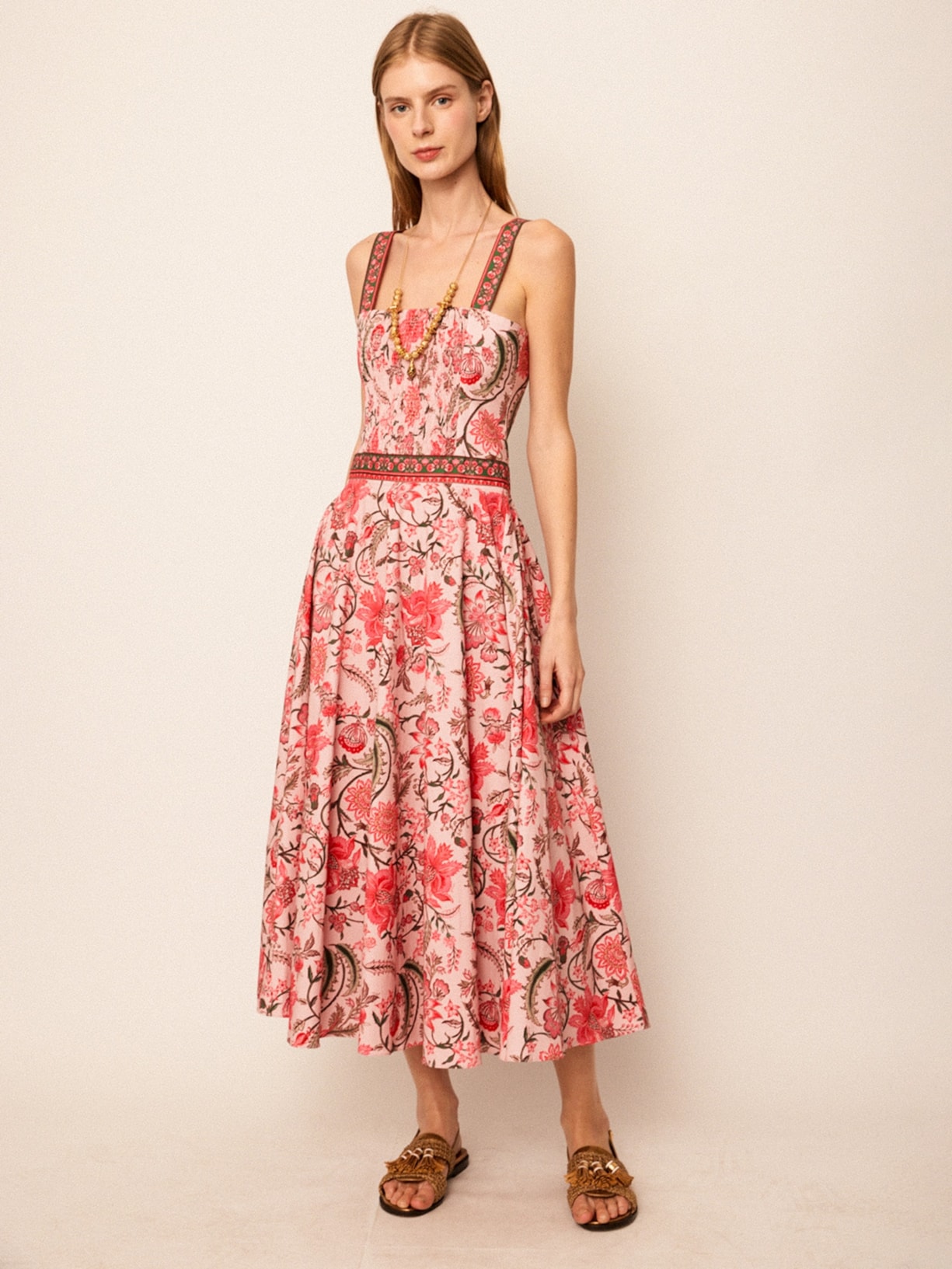 Vestido Midi Jaipur Rosa Mixed