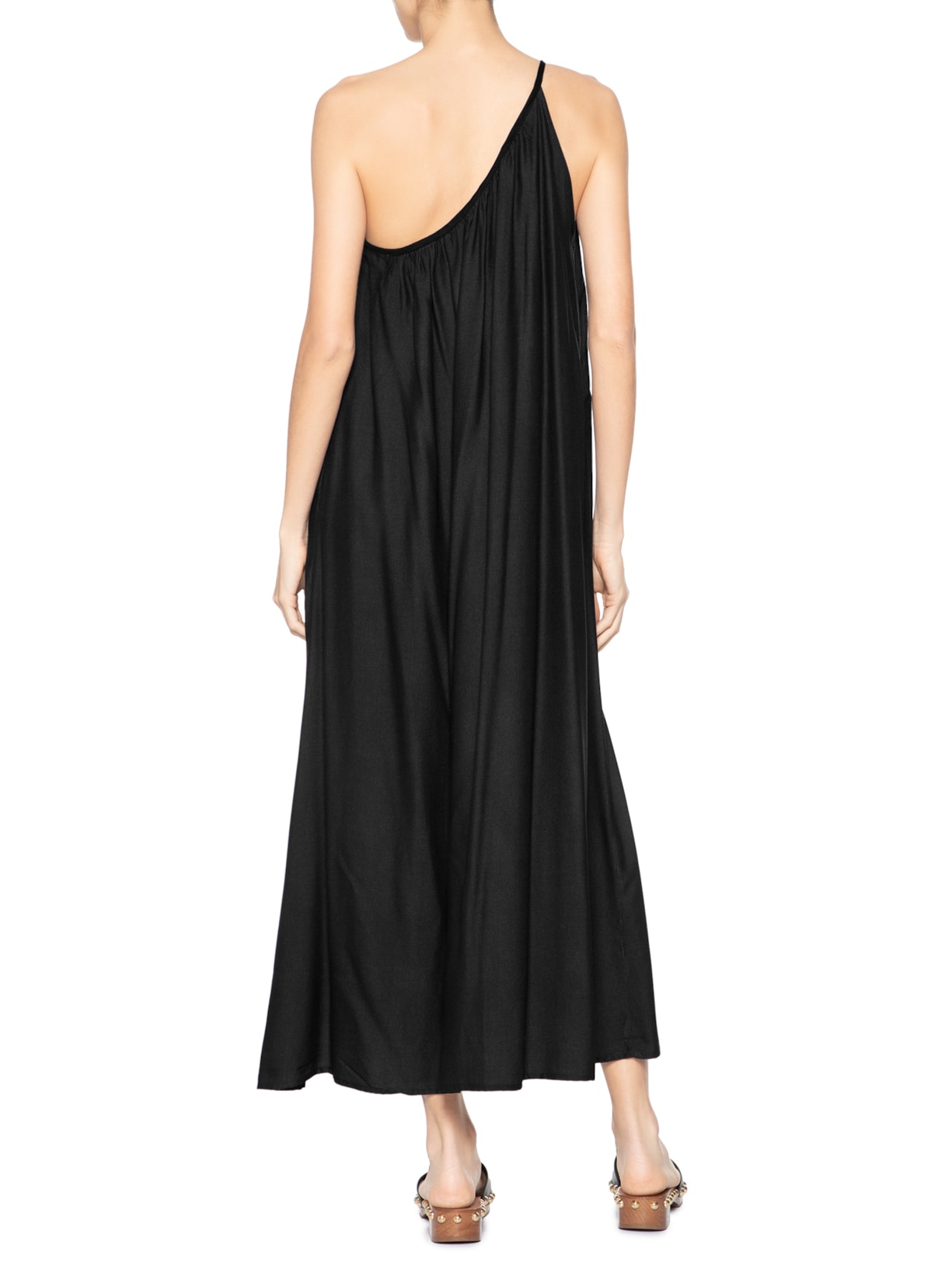 Vestido Midi Jamile Preto Farm