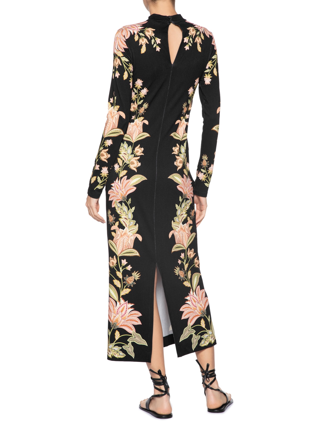 Vestido Midi Jamile Preto Farm