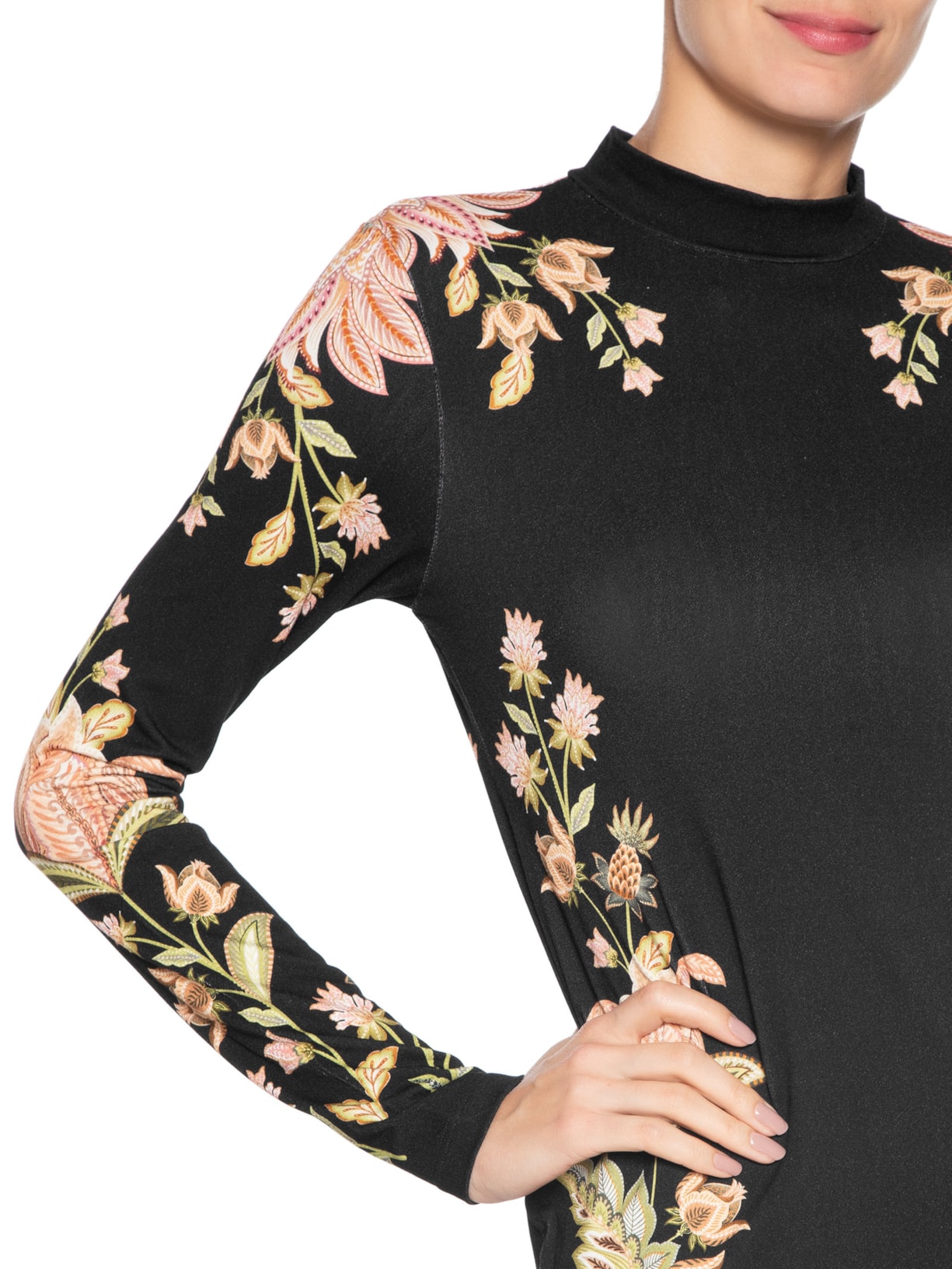 Vestido Midi Jamile Preto Farm