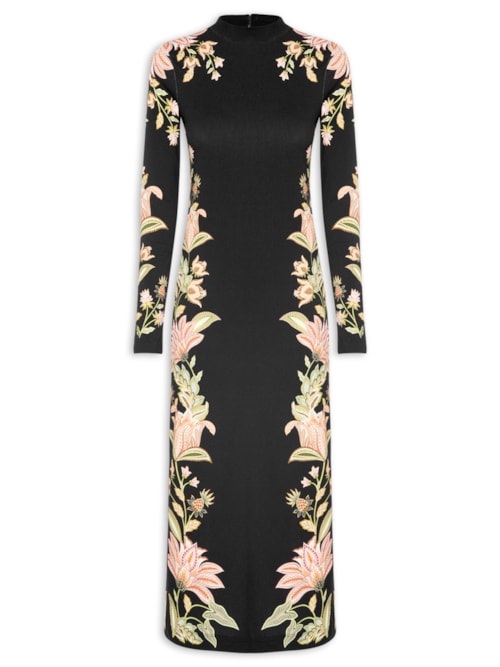 Vestido Midi Jamile - Preto