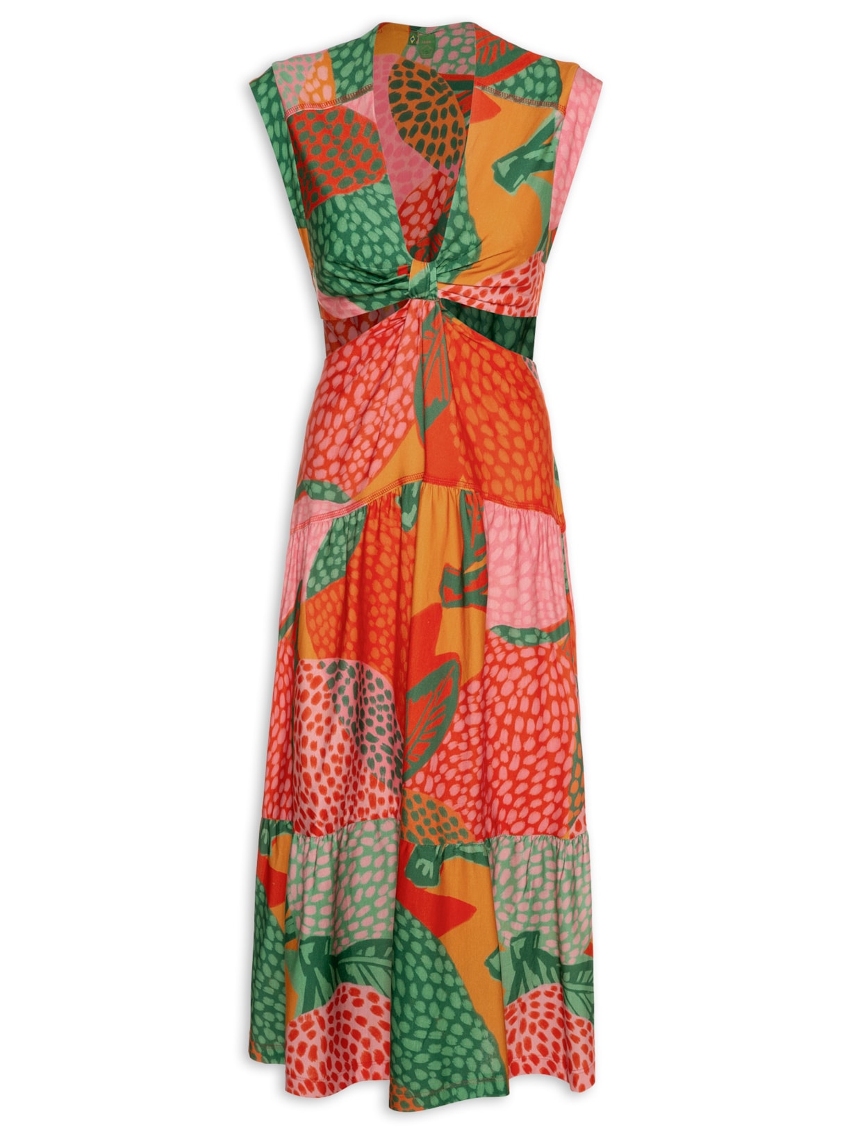 Vestido Midi Jaquitas - Laranja