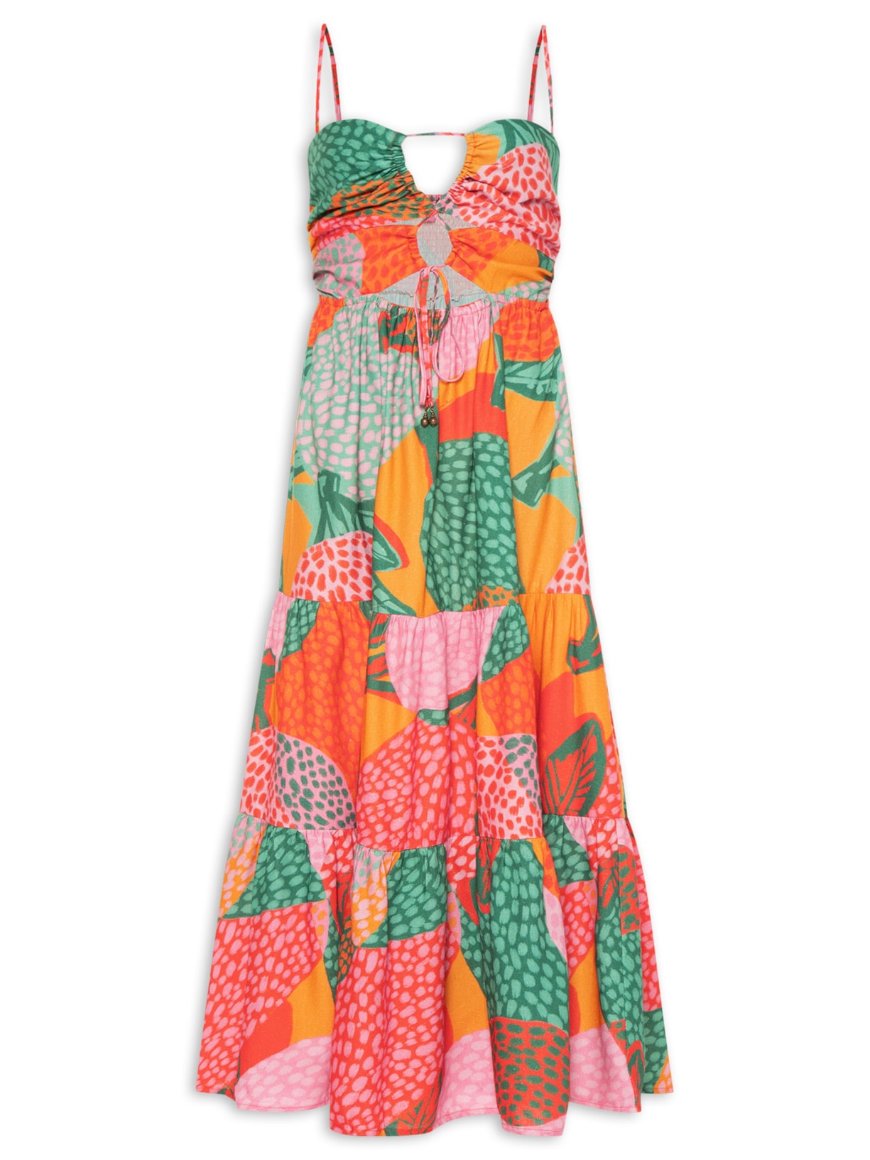 Vestido Midi Jaquitas Rosa Farm