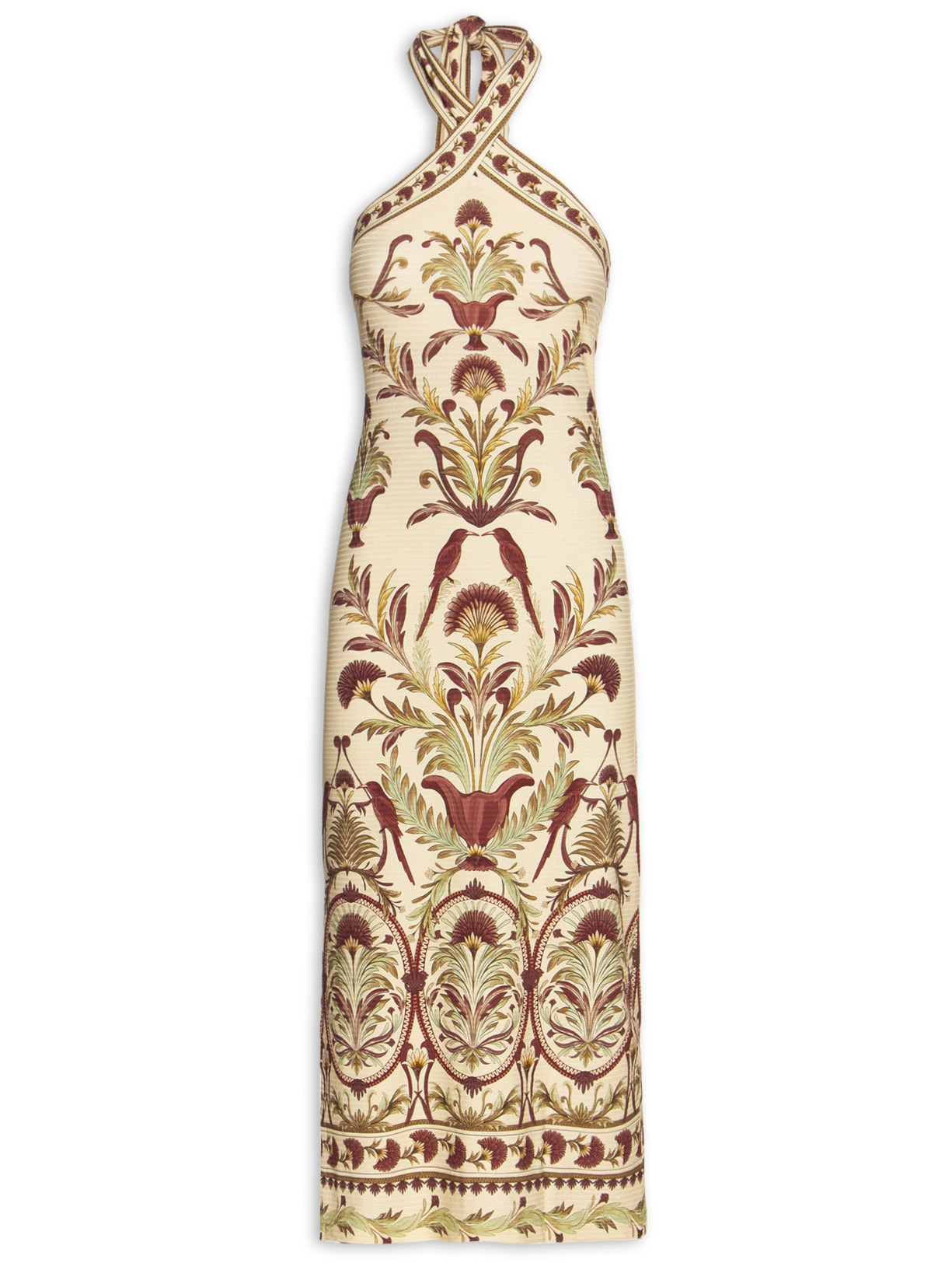 Vestido Midi Jardim Louise Bege Farm