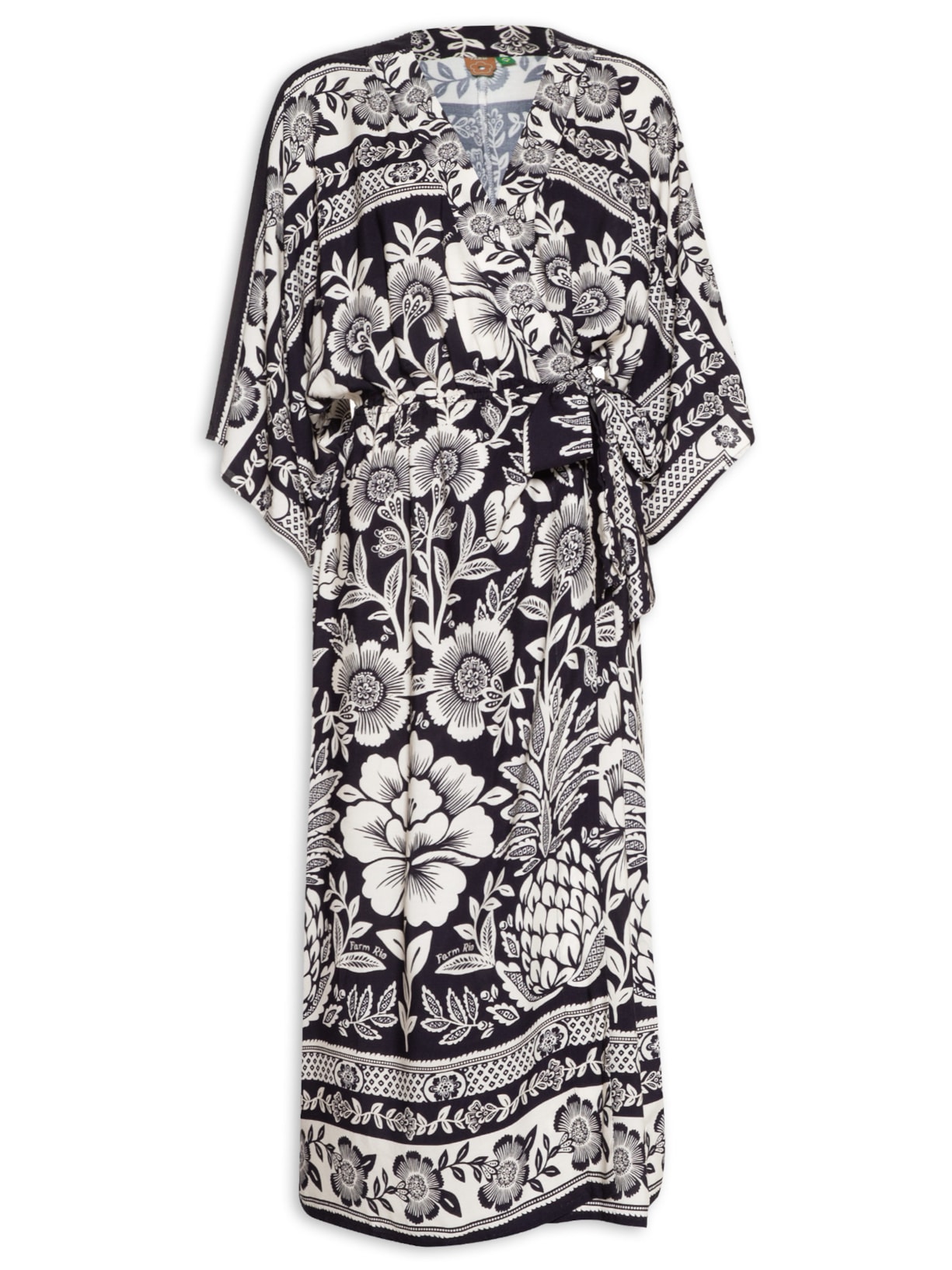 Vestido Midi Jardim Romance - Preto