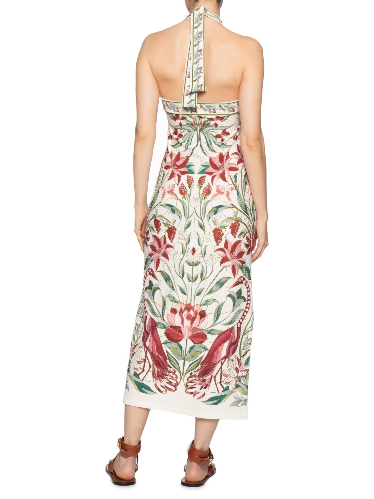 Vestido Midi Jardim Vitral – Branco Farm